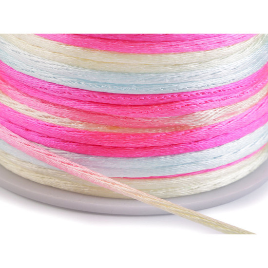 Corde satiné, ø 2 mm - Multicolore (1 Pièce) Corde satiné, ø 2 mm - Multicolore (1 Pièce)