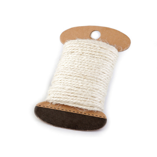 Jute string ø2 mm - Ecru light (1 Card) Jute string ø2 mm - Ecru light (1 Card)