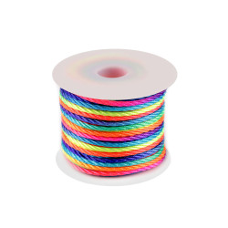 Šňůra kroucená ø3 mm - Multikolor (100 Metry)