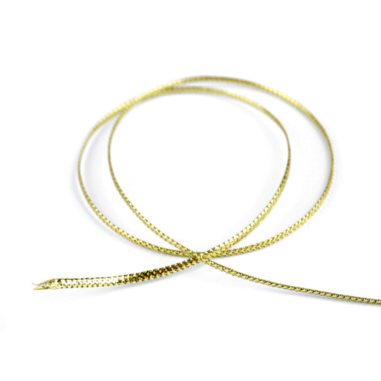 Sznureczek ozdobny z lureksem szerokość 1,1 mm płaski - Srebrny (20 Sztuki) Sznureczek ozdobny z lureksem szerokość 1,1 mm płaski - Srebrny (20 Sztuki)
