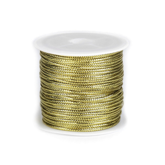 Sznureczek ozdobny z lureksem szerokość 1,1 mm płaski - Srebrny (20 Sztuki) Sznureczek ozdobny z lureksem szerokość 1,1 mm płaski - Srebrny (20 Sztuki)