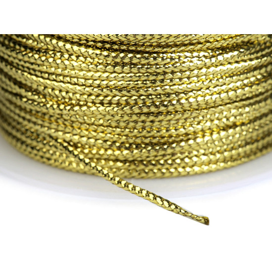 Sznureczek ozdobny z lureksem szerokość 1,1 mm płaski - Srebrny (20 Sztuki) Sznureczek ozdobny z lureksem szerokość 1,1 mm płaski - Srebrny (20 Sztuki)