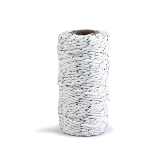 Christmas twisted twine / string with lurex ø1.5 mm - White (8 Pieces) Christmas twisted twine / string with lurex ø1.5 mm - White (8 Pieces)