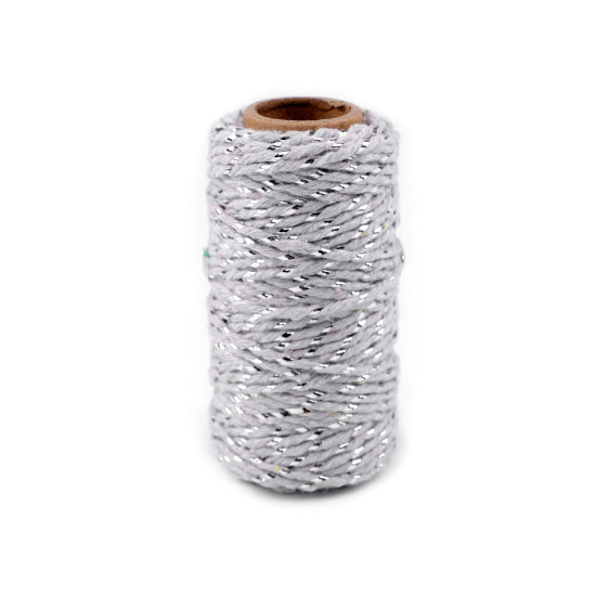 Christmas twisted twine / string with lurex ø1.5 mm - White (8 Pieces) Christmas twisted twine / string with lurex ø1.5 mm - White (8 Pieces)