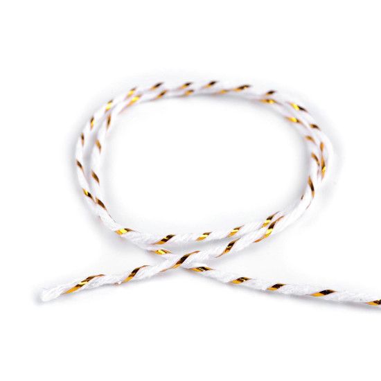 Christmas twisted twine / string with lurex ø1.5 mm - White (8 Pieces) Christmas twisted twine / string with lurex ø1.5 mm - White (8 Pieces)