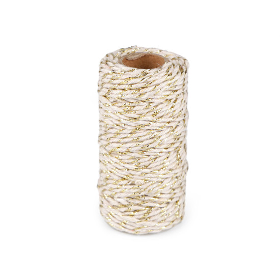 Christmas twisted twine / string with lurex ø1.5 mm - White (8 Pieces) Christmas twisted twine / string with lurex ø1.5 mm - White (8 Pieces)