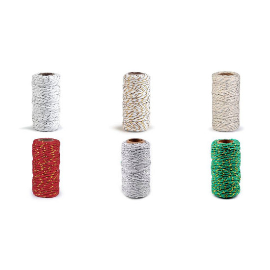 Christmas twisted twine / string with lurex ø1.5 mm - White (8 Pieces) Christmas twisted twine / string with lurex ø1.5 mm - White (8 Pieces)