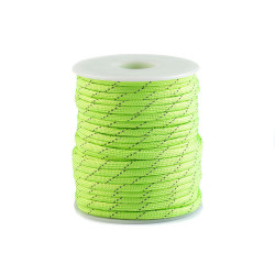 Linka spadochronowa ø4 mm z odblaskową nitką - Green yelow (100 Metry)