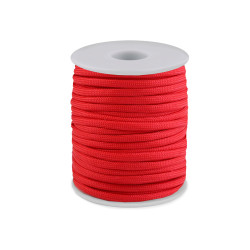 Ejtőernyő / ruha zsinór ø4 mm - Piros (100 Méterek)