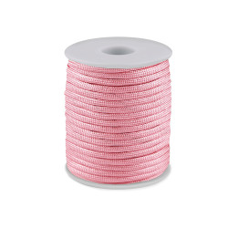 Ejtőernyő / ruha zsinór ø4 mm - Púderrózsaszín (100 Méterek)
