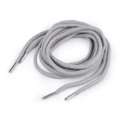 Sznurek odzieżowy z końcówkami długość 130 cm - Jasny popiel (10 Sztuki)