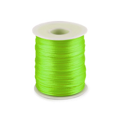 Szatén zsinór ø1 mm - Neonzöld (1 Darab)