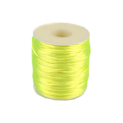 Szatén zsinór ø1 mm - Sárga (1 Darab)