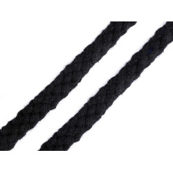 Cordon de serrage, ø 8, tressé - Noir (10 Mètres)