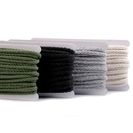 Cordón de algodón para prendas de ropa ø6 mm - Gris (10 Metros) Cordón de algodón para prendas de ropa ø6 mm - Gris (10 Metros)