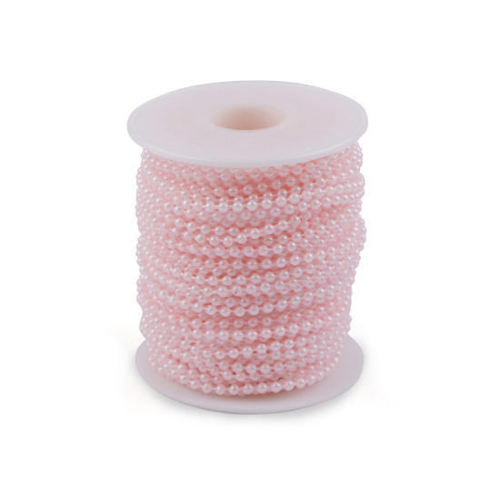 Koraliki / perełki na sznurku ø3 mm - Srebrny (100 Metry) Koraliki / perełki na sznurku ø3 mm - Srebrny (100 Metry)