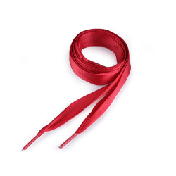 Sznurówki / wstążki satynowe długość 110 cm - Czerwony (10 Sztuki)