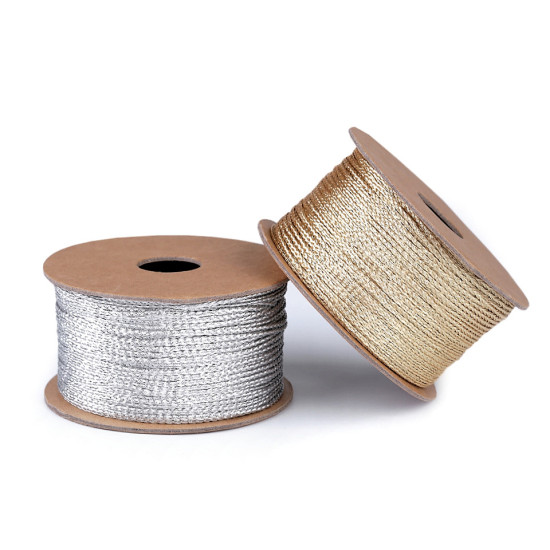 Christmas flat lurex string / cord width 1.2 mm - Silver (10 Pieces) Christmas flat lurex string / cord width 1.2 mm - Silver (10 Pieces)