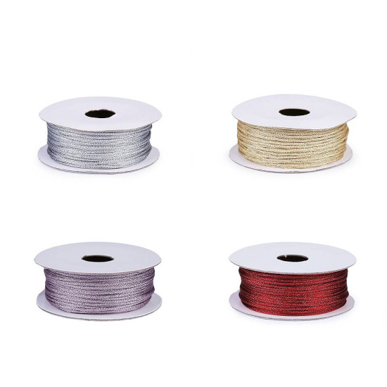 Sznureczek z lureksem ø1 mm - Srebrny (5 Sztuki) Sznureczek z lureksem ø1 mm - Srebrny (5 Sztuki)