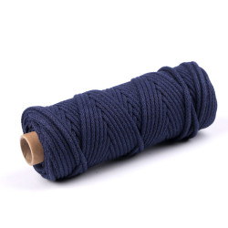 Cord / string yarn ø5 mm - Blue dark (10 Meters)