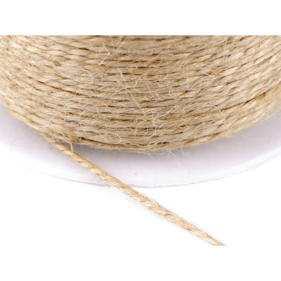 Corde de jute, ø 1,5 mm - Ecru natural (5 Pièces) Corde de jute, ø 1,5 mm - Ecru natural (5 Pièces)