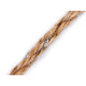 Braided jute string with lurex ø5 mm - Burlap (80 Meters)