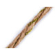 Braided jute string with lurex ø5 mm - Burlap (80 Meters)