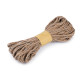 Braided jute string with lurex ø5 mm - Burlap (80 Meters)