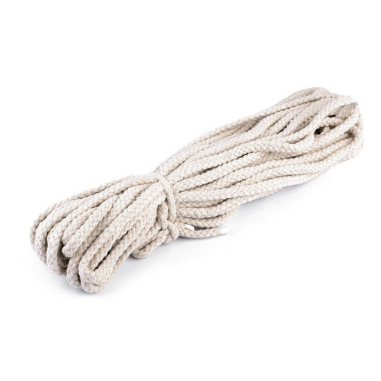 Braided cotton rope / cord ø8 mm - Ecru light (1 Meter) Braided cotton rope / cord ø8 mm - Ecru light (1 Meter)