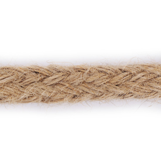Corde en jute tressée, largeur 15 mm - Ecru natural (1 Mètre) Corde en jute tressée, largeur 15 mm - Ecru natural (1 Mètre)