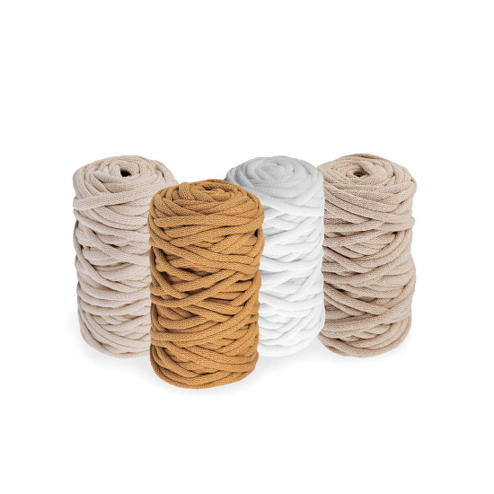 Corde/laine, ø 9 mm, pleine - Écru lumineux (100 Mètres) Corde/laine, ø 9 mm, pleine - Écru lumineux (100 Mètres)