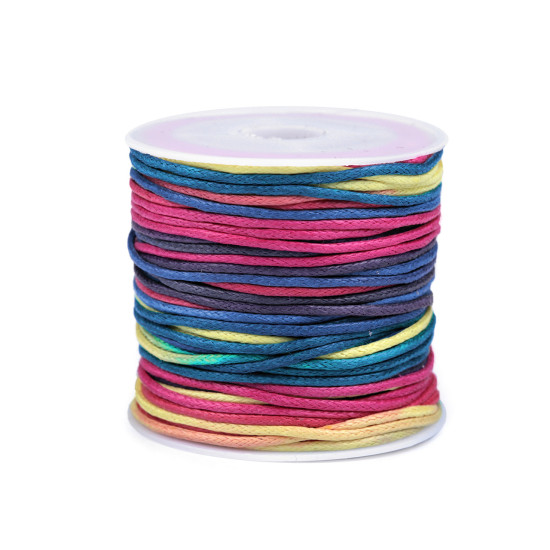 Baumwollschnur / kordel ø1 mm regenbogen - Multicolor (1 Stück) Baumwollschnur / kordel ø1 mm regenbogen - Multicolor (1 Stück)