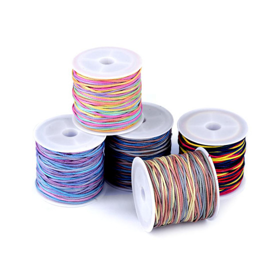 Baumwollschnur / kordel ø1 mm regenbogen - Multicolor (1 Stück) Baumwollschnur / kordel ø1 mm regenbogen - Multicolor (1 Stück)