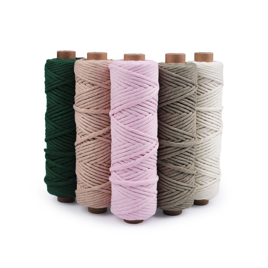 Sznurek bawełniany macrame ø3 mm do rozczesania - Bladoszary (50 Metry) Sznurek bawełniany macrame ø3 mm do rozczesania - Bladoszary (50 Metry)