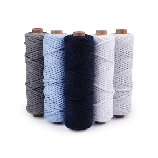 Sznurek bawełniany macrame ø3 mm do rozczesania - Bladoszary (50 Metry) Sznurek bawełniany macrame ø3 mm do rozczesania - Bladoszary (50 Metry)