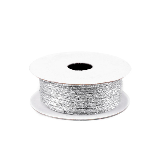 Corda/cordino in lurex, dimensioni: ø 1 mm - Argento (1 Pezzo) Corda/cordino in lurex, dimensioni: ø 1 mm - Argento (1 Pezzo)