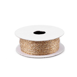 Corda/cordino in lurex, dimensioni: ø 1 mm - Oro (1 Pezzo)