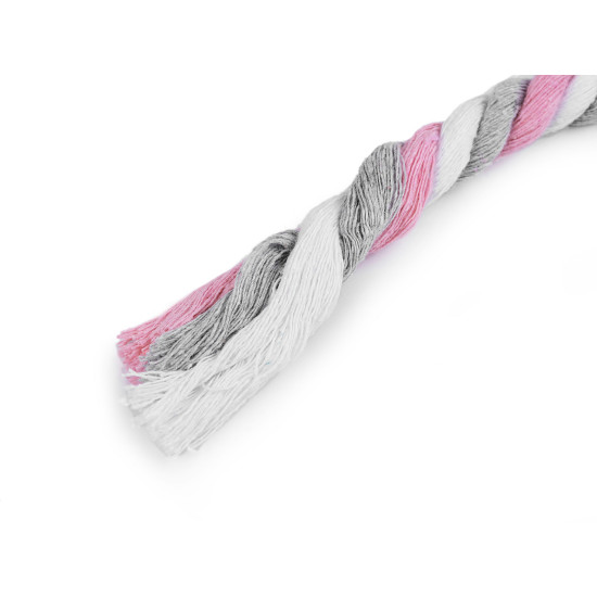 Baumwollkordel gedreht, ø 12 mm, makramee - Pink (1 Meter) Baumwollkordel gedreht, ø 12 mm, makramee - Pink (1 Meter)
