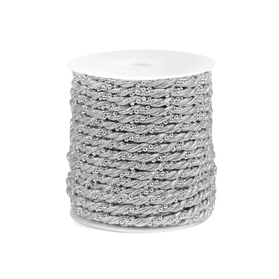 Cordon torsadé en lurex avec chaîne à boules, ø 5 mm - Or (80 Mètres) Cordon torsadé en lurex avec chaîne à boules, ø 5 mm - Or (80 Mètres)