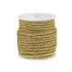 Cordon torsadé en lurex avec chaîne à boules, ø 5 mm - Or (80 Mètres) Cordon torsadé en lurex avec chaîne à boules, ø 5 mm - Or (80 Mètres)