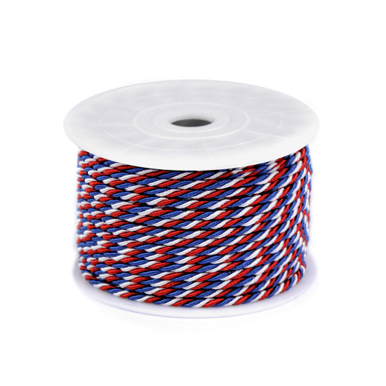 Tricolor twisted cord ø4 mm - As pictured (18 Meters) Tricolor twisted cord ø4 mm - As pictured (18 Meters)