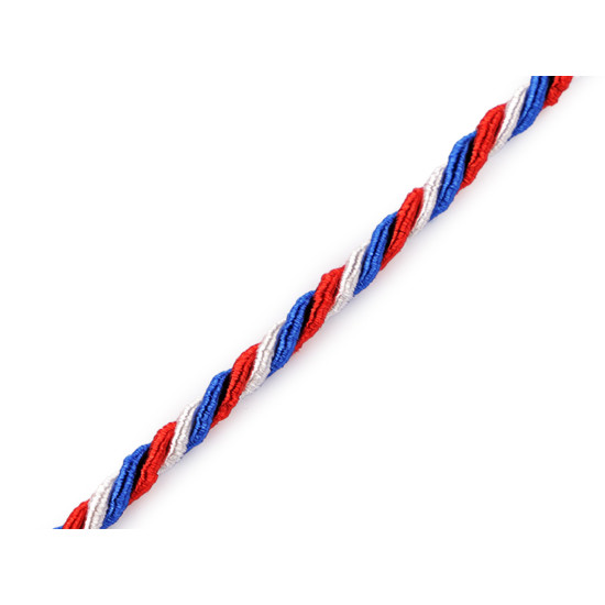 Tricolor twisted cord ø4 mm - As pictured (18 Meters) Tricolor twisted cord ø4 mm - As pictured (18 Meters)