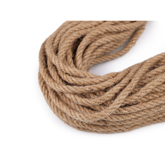 Cordon en jute torsadé, ø 6 mm - Ecru natural (40 Mètres) Cordon en jute torsadé, ø 6 mm - Ecru natural (40 Mètres)