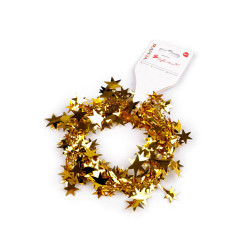 Christmas wire stars 2.5 m - Gold (1 Bunch)