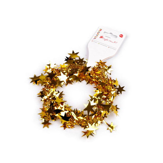 Alambre con estrellas de navidad 2,5 m - Oro (1 Manojo) Alambre con estrellas de navidad 2,5 m - Oro (1 Manojo)