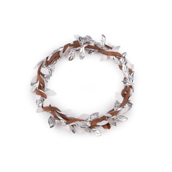 Gold leaves wire garland 2 m - Silver (1 Bunch)