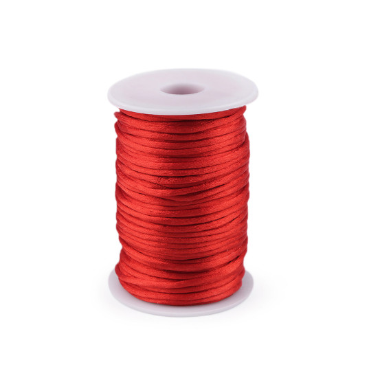Satin cord ø3 mm - Red (225 Meters) Satin cord ø3 mm - Red (225 Meters)