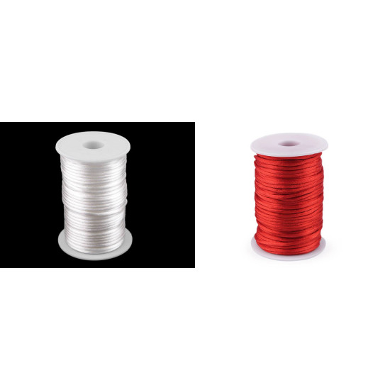 Satin cord ø3 mm - Red (225 Meters) Satin cord ø3 mm - Red (225 Meters)