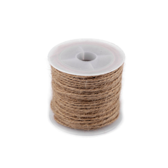 Sznurek jutowy ø1,7 mm - Płowy naturalny (25 Sztuki) Sznurek jutowy ø1,7 mm - Płowy naturalny (25 Sztuki)