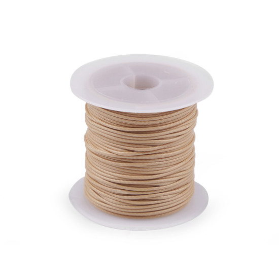 Sznurek gładki z połyskiem ø1 mm - Beżowa camel (1 Sztuka) Sznurek gładki z połyskiem ø1 mm - Beżowa camel (1 Sztuka)